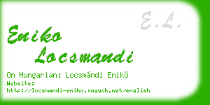 eniko locsmandi business card